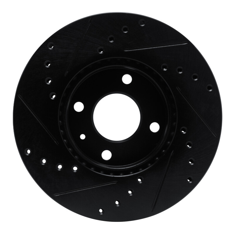 Chevrolet Spark Brake Rotor (1) - Front Right - R1 Concepts - Drilled & Slotted - Black - `16-`22